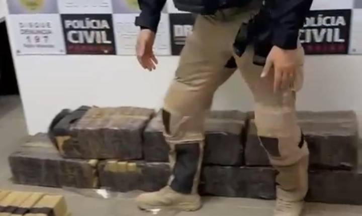 QUASE UMA TONELADA: Polícia Civil e Polícia Rodoviária Federal prendem três pessoas e apreendem grande quantidade de dro