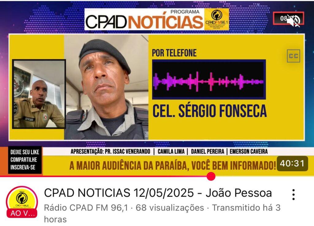 Entrevista exclusiva com o Comandante da PM-PB, coronel Sérgio Fonseca