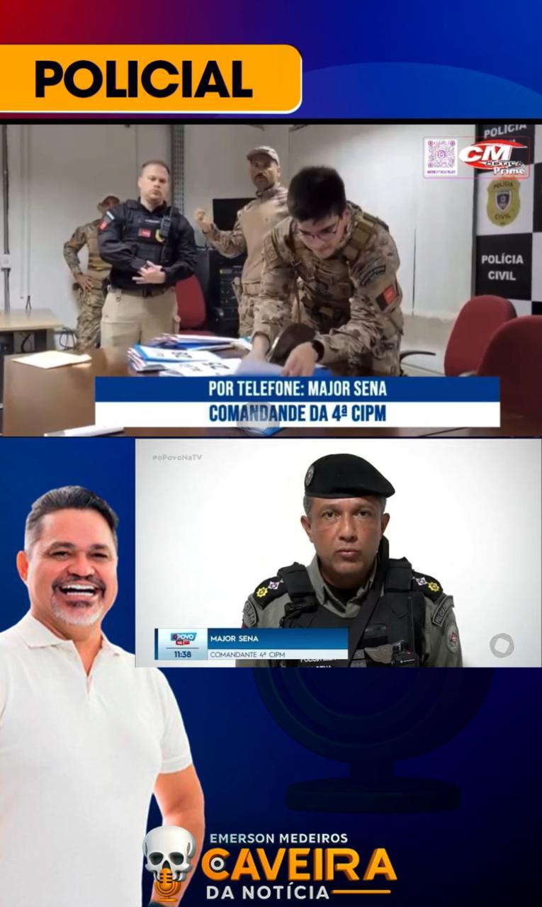 Major Sena rasga o verbo e diz que não reconhece Cabo Gilberto e Delegado Válber Virgulino como representantes da segura